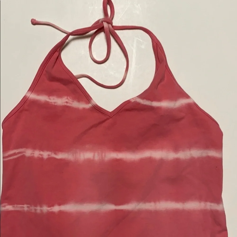 NWT Ralph Lauren pink tie dye backless top size: L